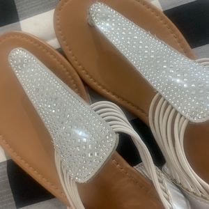 Silver shimmer sandals